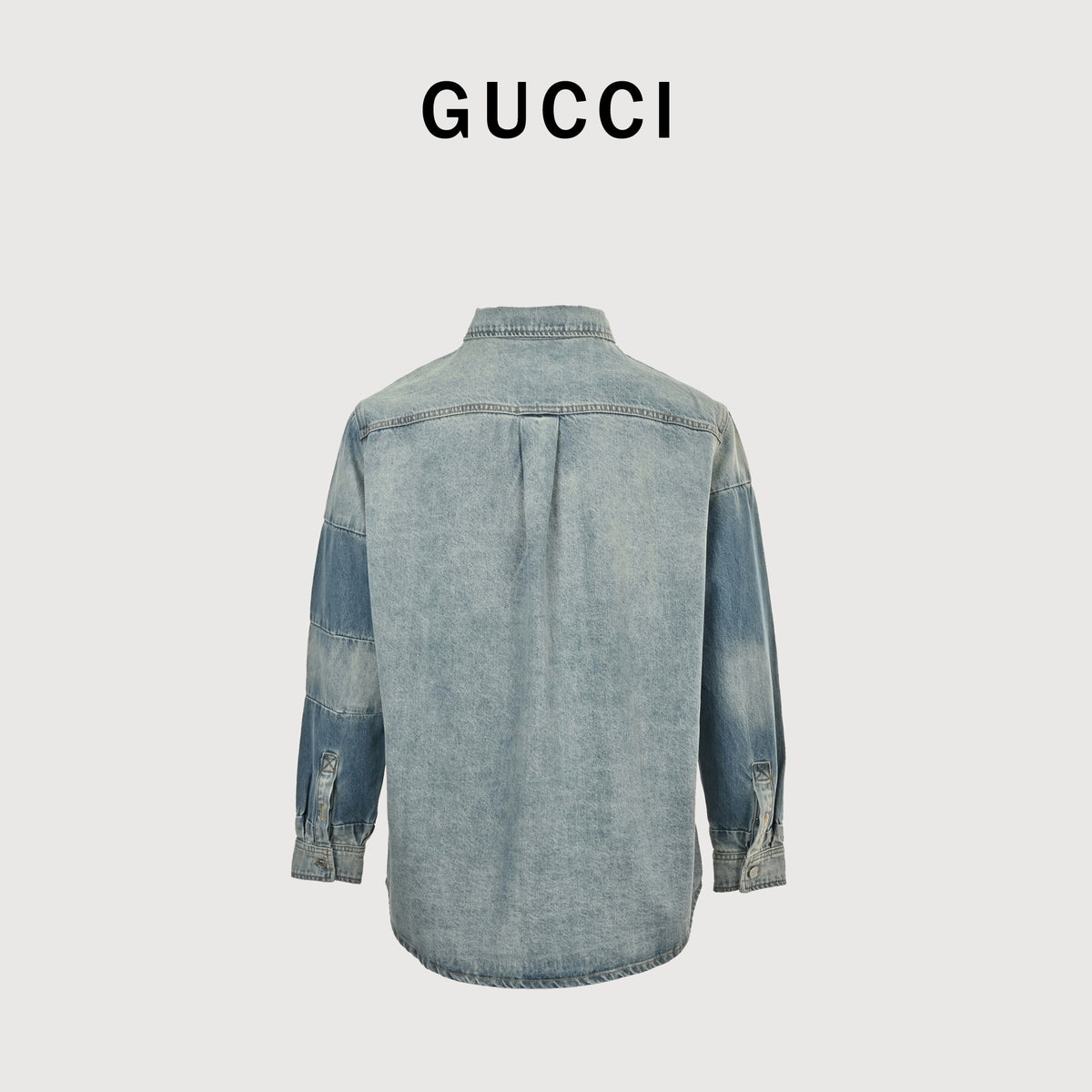 Gucci GUC Washed Embossed Denim Shirt-Jacket 2025  NP6800724