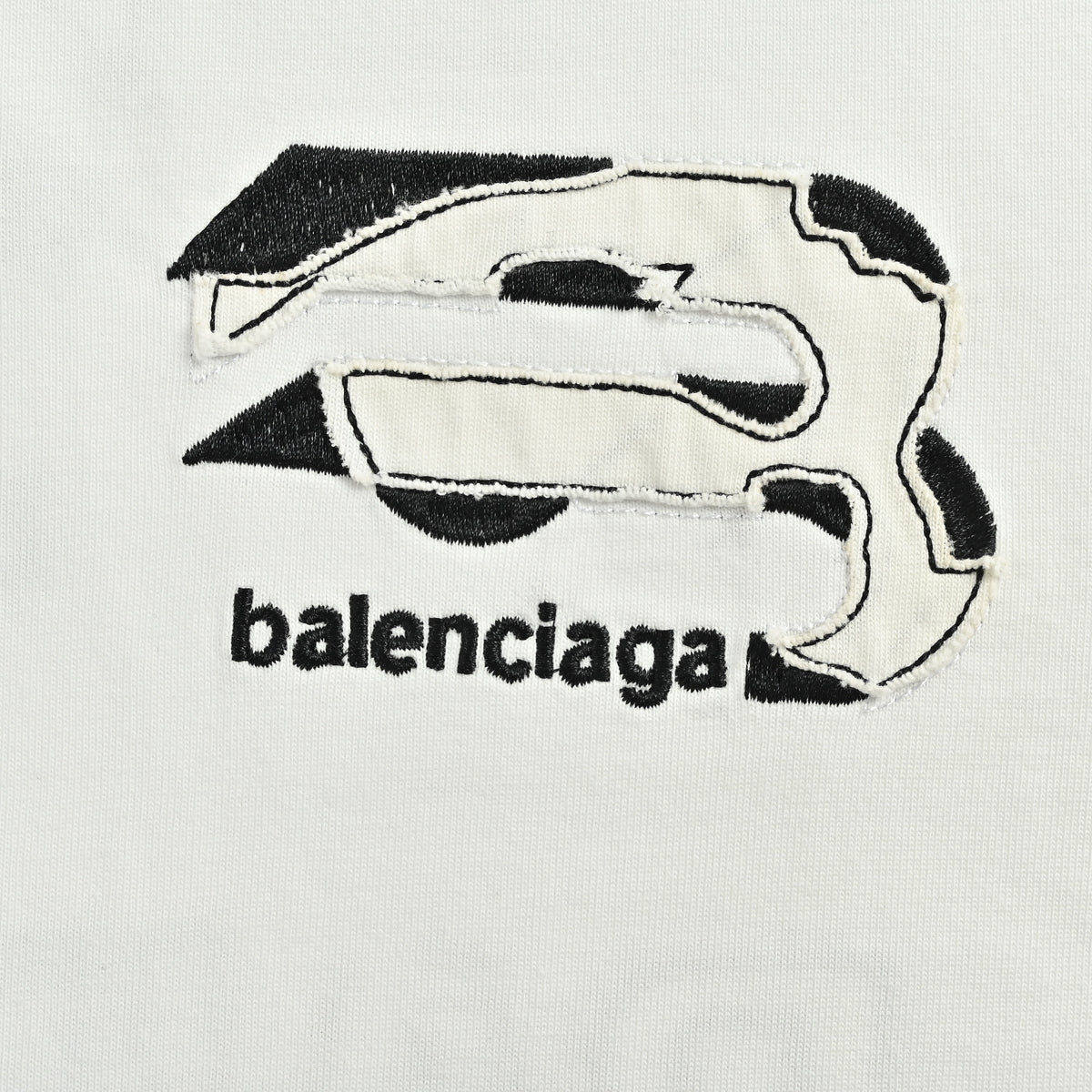 Balenciaga Heavy Embroidered Patch Short Sleeve T-Shirt 2026#xbk2800324