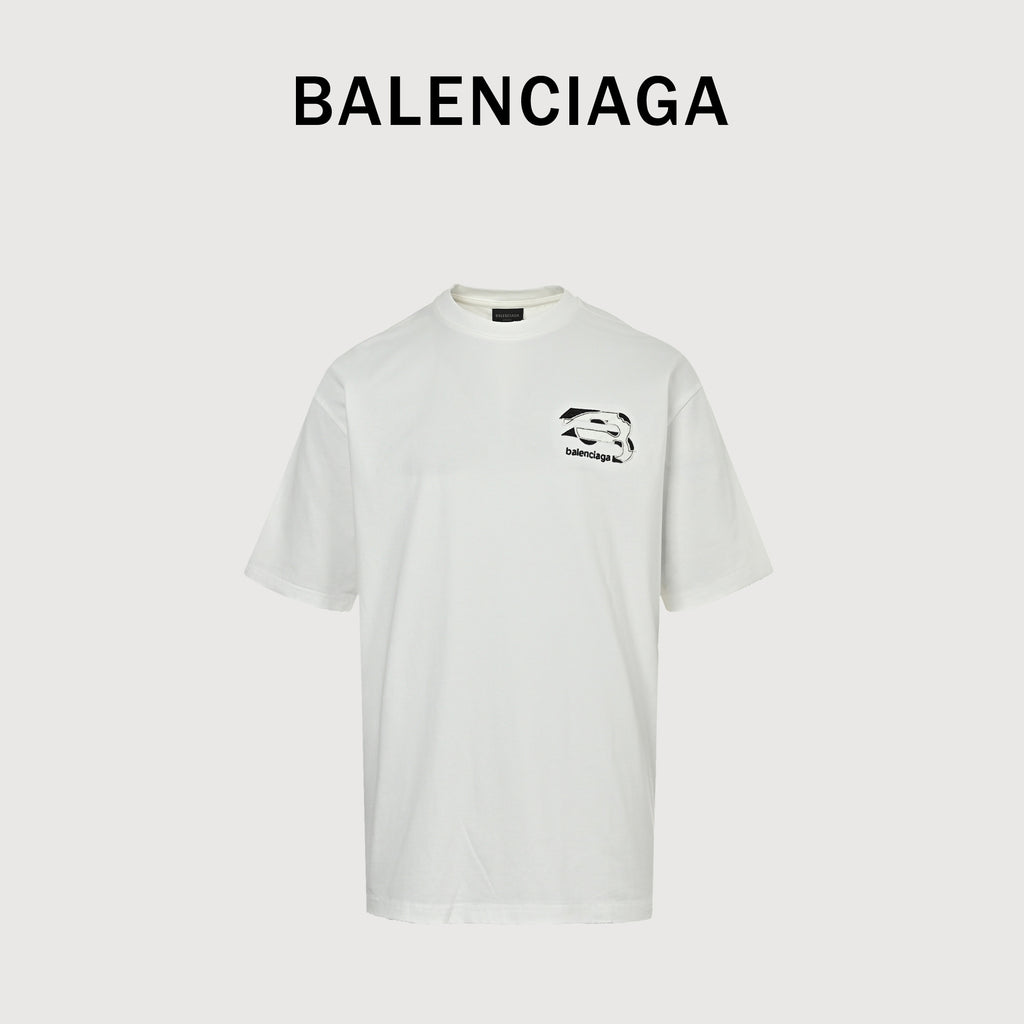 Balenciaga Heavy Embroidered Patch Short Sleeve T-Shirt 2026#xbk2800324